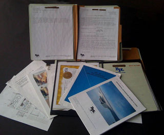 Annual Corporate Report, Bound: A compendium of the past BPL Fiscal Year. Memos, Procedures Documents, Mission Reports, and other printed matter, encased in typical BPL bureaucratic binding, and personally signed by every employee of the company; indisputable evidence of pride and commitment to quantity so rarely found in contemporary Corporate America.